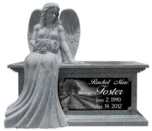 Granite Angel Cremation Bench